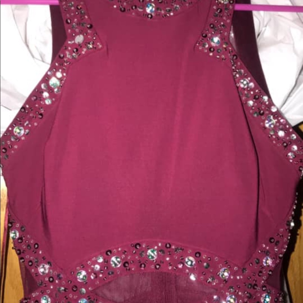 Maroon Prom dress. Only worn once. No alterations.